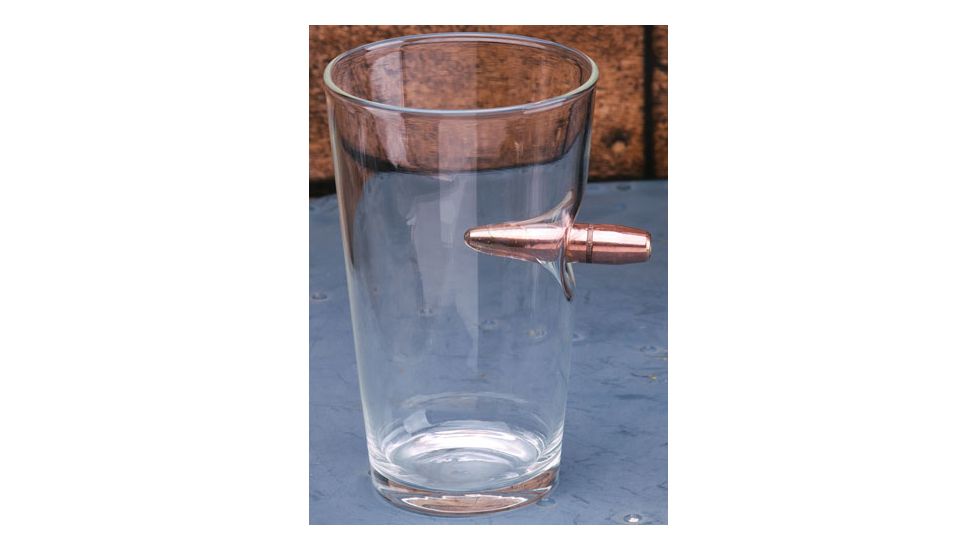 2 Monkey Trading 2 Monkey Bullet Pint Glass With A .50 Cal Bullet