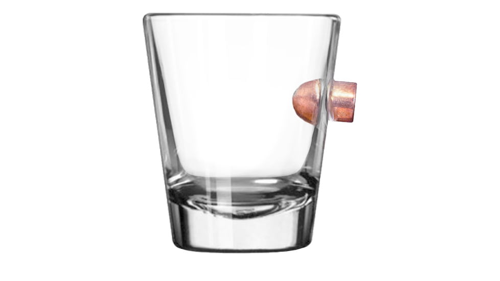 2 Monkey Trading Bullet Whiskey Glass w/.45 Bullet, 2.5 oz, LSBSG-45