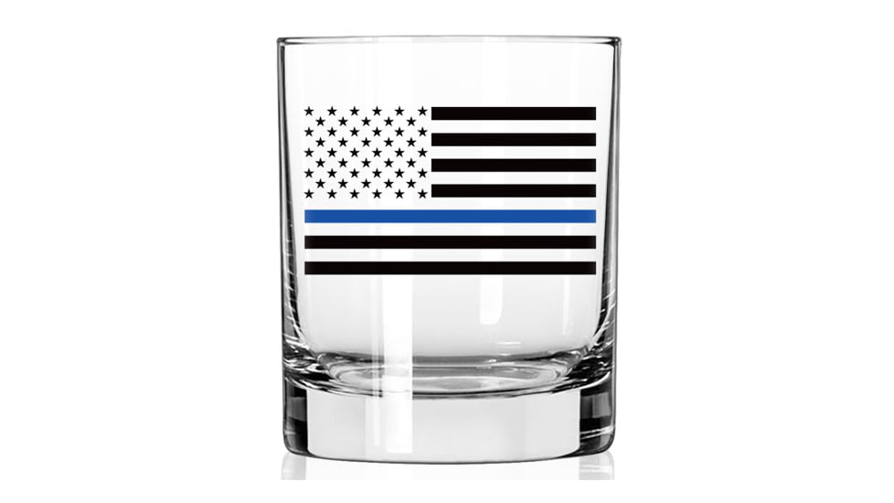 2 Monkey Trading Thing Blue Flag Whiskey Glass, 11oz, 2M1025078S