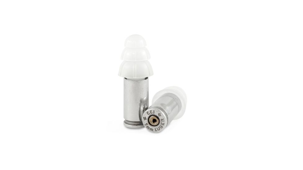 2 Monkey Trading 9mm Bullet Style Ear Plugs, Silver, 2MTLSEP-9