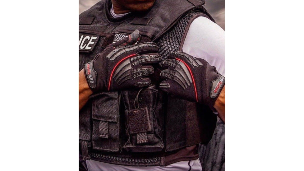 221B Tactical Guardian Gloves HDX ELITE, Level 5 Cut Resistant &amp; Fluid Resistant, Red, Medium, GG-HDX-ELT-M-RED