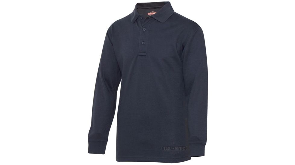 24 7 Series 4358007 Mens Long Sleeve Polo Shirt Navy