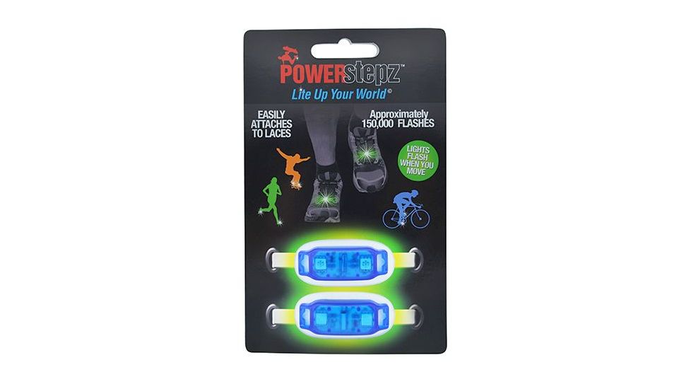 4id PowerStepz Motion Activated Shoe Lace Light, Blue, Blue, 90 Day Manufacturer Warranty, 4ID-03290
