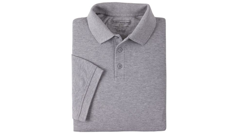 5.11 Tactical Professional Short Sleeve Polo - Men's, Large, Tall, Heather Grey, 41060T-016-L