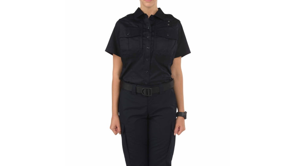 5.11 Tactical 61159 Womens B Class PDU Short Sleeve Shirt, Midnight Navy, Medium-Long