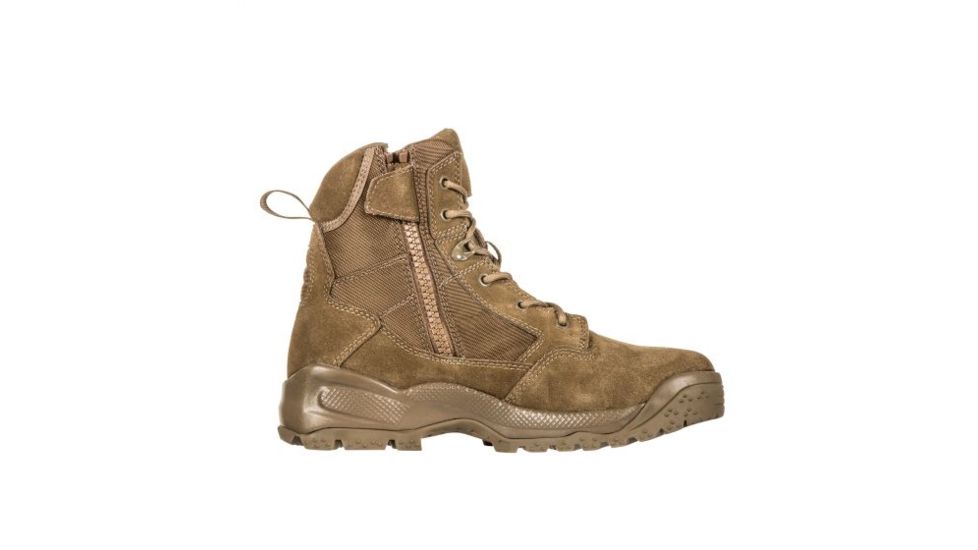 5.11 Tactical A.T.A.C. 2.0 6in Side Zip Desert Boot - Mens, Wide, Dark Coyote, 8 12395-106-8-W