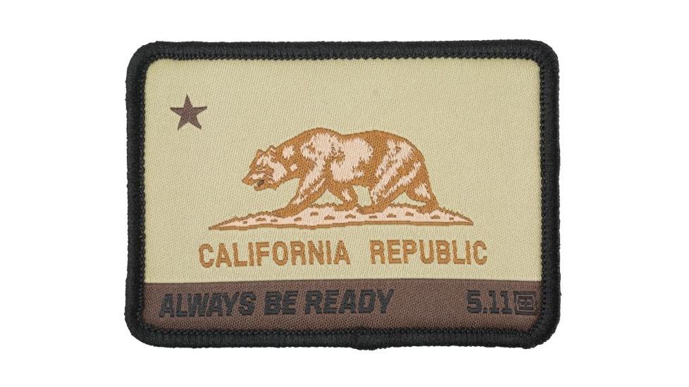5.11 Tactical California State Bear Patch - Unisex, Coyote, 1 SZ, 81071-120-1 SZ