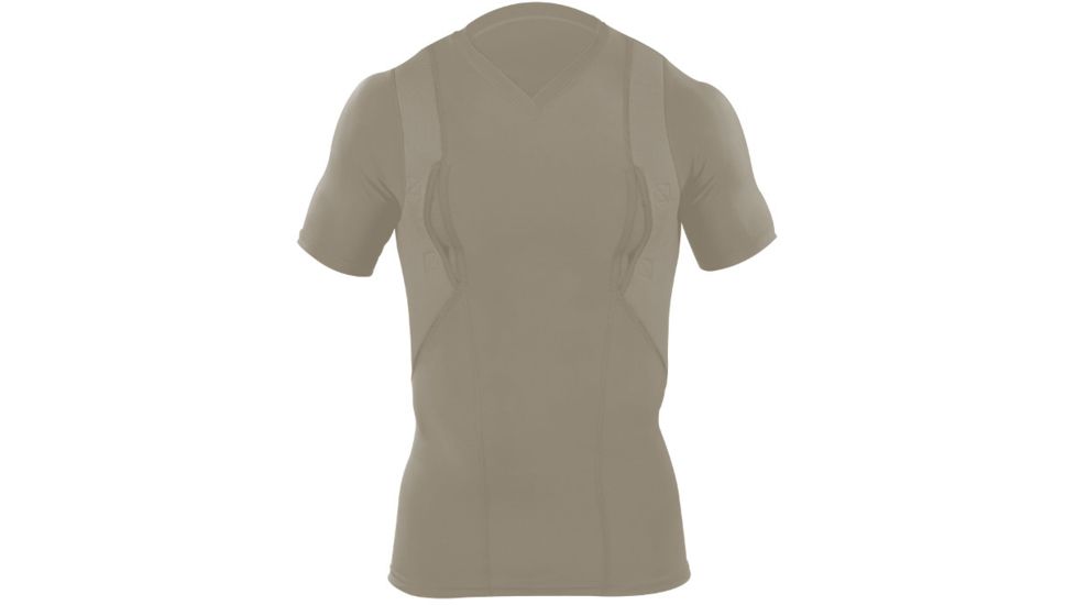 5.11 Tactical Holster V-Neck Short Sleeve Shirt, TAN, 2XL 40021-TAN-2XL