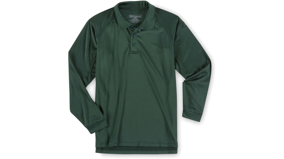 5.11 Tactical Performance Long Sleeve Polo - Men's, Extra Large, Regular, TDU Green, 72049-190-XL
