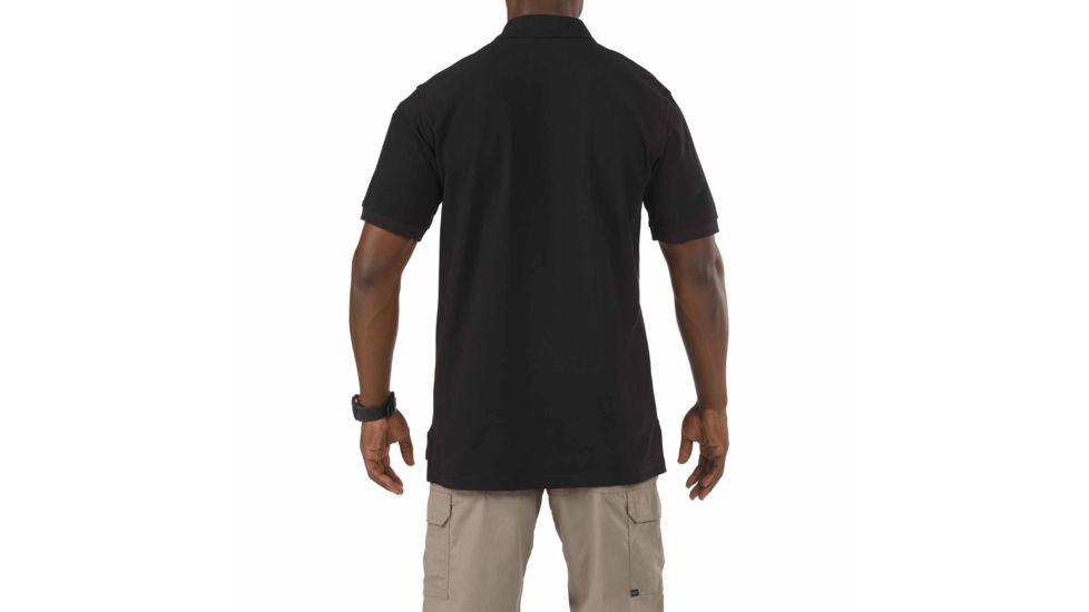 5.11 Tactical Short Sleeve Utility Polo Shirt, Black, Size L 41180-019-L