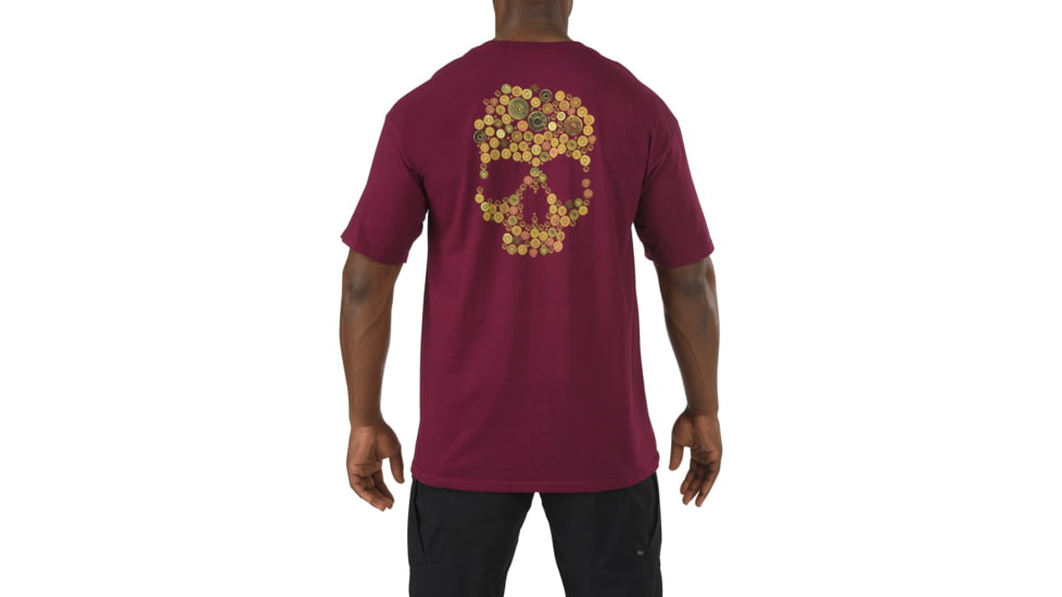 5.11 Tactical Skull Caliber T-shirt, Burgundy - 41006CP558L