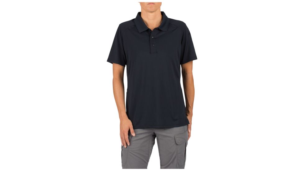 5.11 Tactical Helios Short Sleeve Polo - Women's, Charcoal, L, 61305-018-L