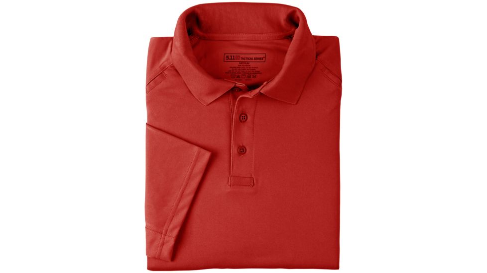5.11 Tactical Performance Short Sleeve Polo Shirt - Women's, Range Red, S, 61165-477-S