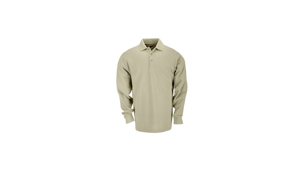 5.11 Tactical Tactical Long Sleeve Polo - Men's, Silver Tan, 3XL, 72360-160-3XL