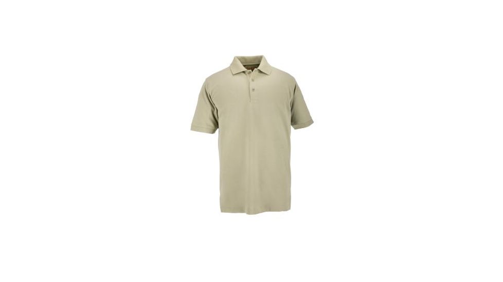5.11 Tactical Professional Short Sleeve Polo - Men's, Small, Regular, Silver Tan, 41060-160-S