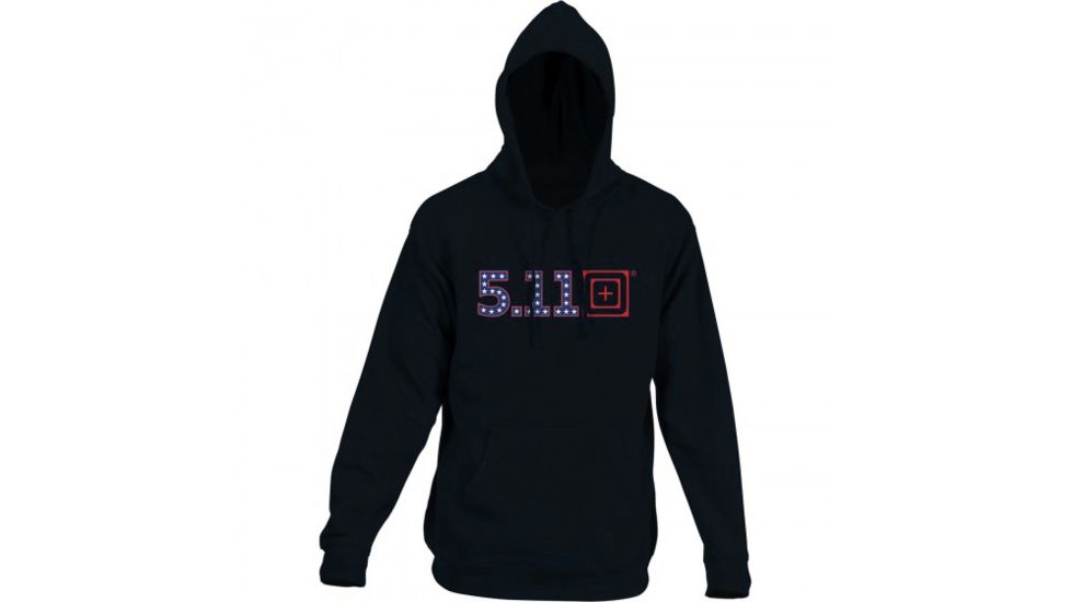 5.11 Tactical Men's Independence Hoodie w/ Anti Fade Graphics, Black, L 42182AE-19-L