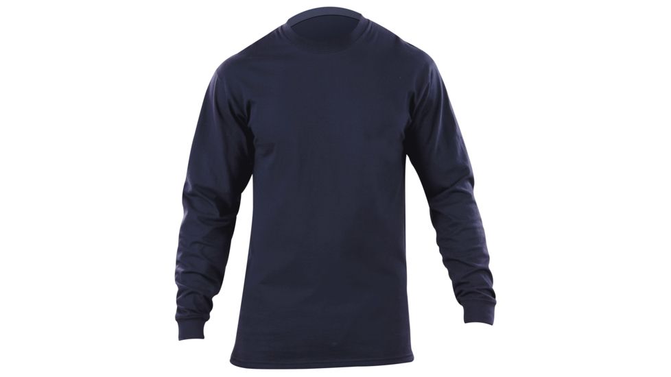 5.11 Tactical Station Wear Long Sleeve T-Shirt - Men's, Fire Navy, L, 40052-720-L