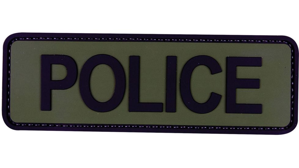 5IVE STAR GEAR Morale Patch,Police,6x2,Olive Drab/Black 6618000