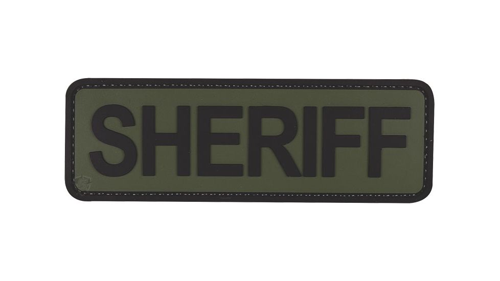 5IVE STAR GEAR Morale Patch,Sheriff,6x2,Olive Drab/Black 6621000