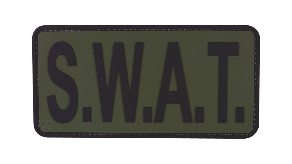 5IVE STAR GEAR Morale Patch,S.W.A.T.,6x3,Olive Drab/Black 6623000