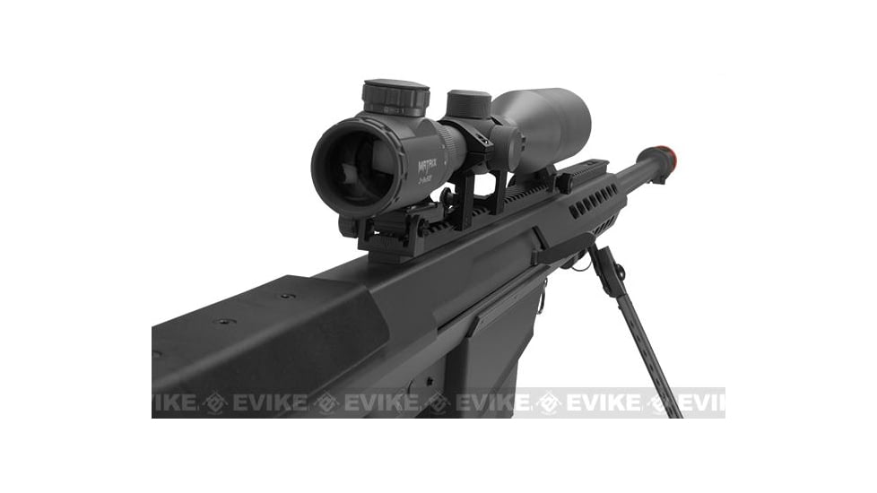 6mmProShop Barrett Licensed M107A1 Gen2 Long Range Airsoft AEG Sniper Rifle, 29in Barrel, Black, SW-013-BK