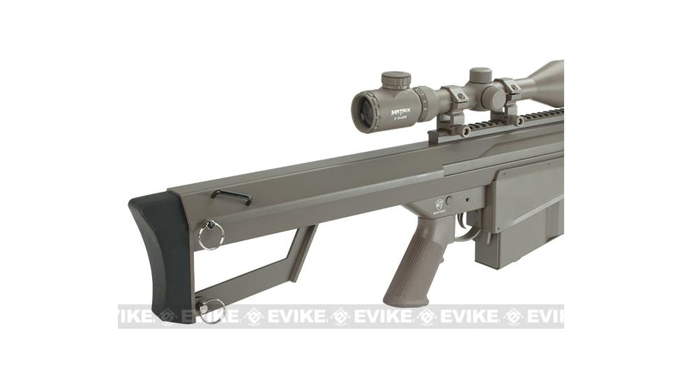 6mmProShop Barrett Licensed M82A1 Long Range Airsoft AEG Sniper Rifle, Full Size, Desert, SW-02-TanM82A1