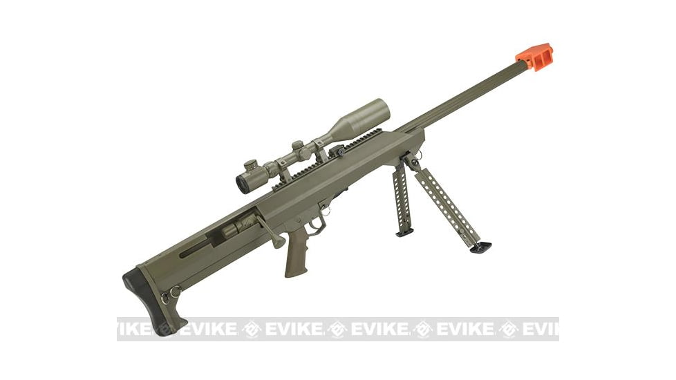 6mmProShop Barrett Licensed M99 Bolt Action Airsoft Long Range Sniper Rifle, Rifle &amp; Bipod Only, Desert, SW-01-TAN