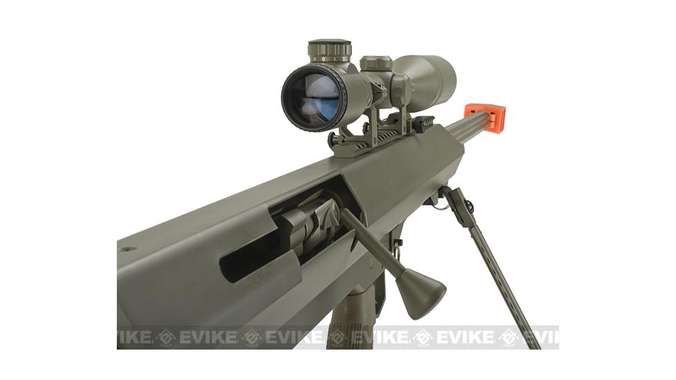 6mmProShop Barrett Licensed M99 Bolt Action Airsoft Long Range Sniper Rifle, Rifle &amp; Bipod Only, Desert, SW-01-TAN