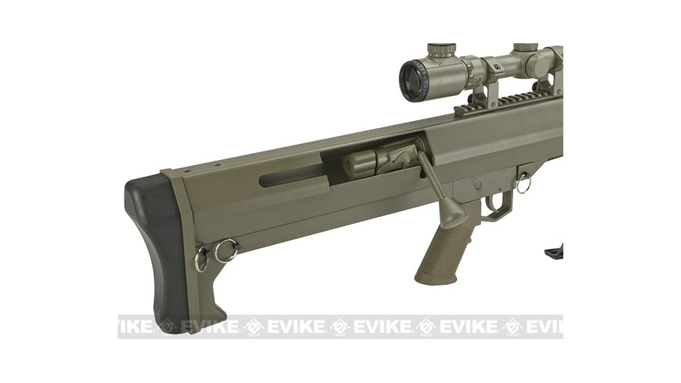 6mmProShop Barrett Licensed M99 Bolt Action Airsoft Long Range Sniper Rifle, Rifle &amp; Bipod Only, Desert, SW-01-TAN