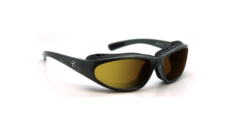 7 Eye Air Shield Sunglasses Bora,SharpView Polarized Copper Lens,Charcoal Frame,L-XL 140354
