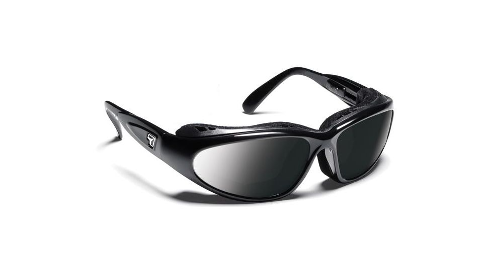 7 Eye Cape Sunglasses, DARKshift Extra Dark Photochromic Lens, Glossy Black Frame, S-L 190516
