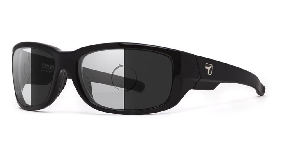 7 Eye Dillon Sunglasses, DARKshift Extra Dark Photochromic Lens, Glossy Black Frame, S-L, 860516