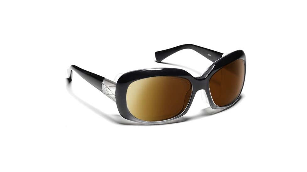 Oasis/ SharpView Copper, Glossy Black Frame Female Sunglasses, L-XL
