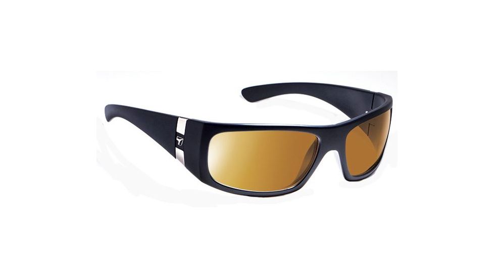 7 Eye Shaka Active Sunglasses,Matte Black Frame,SharpView Copper Lens,M-XL, 780142