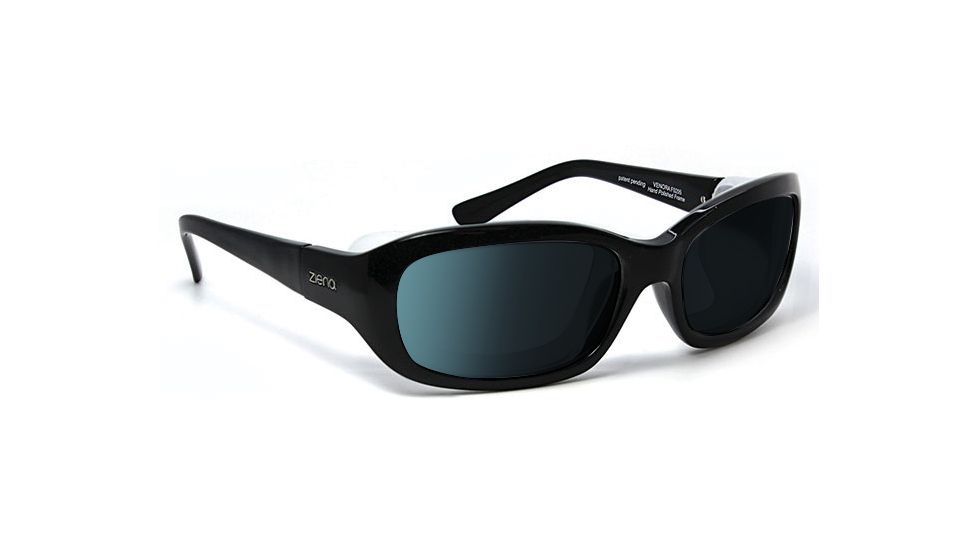 Verona/ SharpView Polarized Gray, Glossy Black Frame Female Sunglasses, M-L