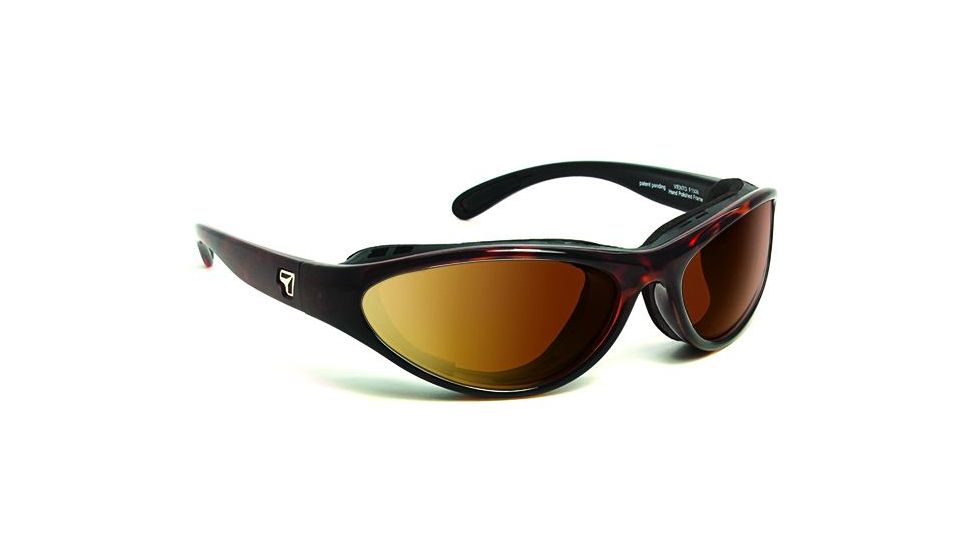 7 Eye Viento AirShield Sunglasses,Dark Tortoise Frame,SharpView Copper Lens,S-M 150642