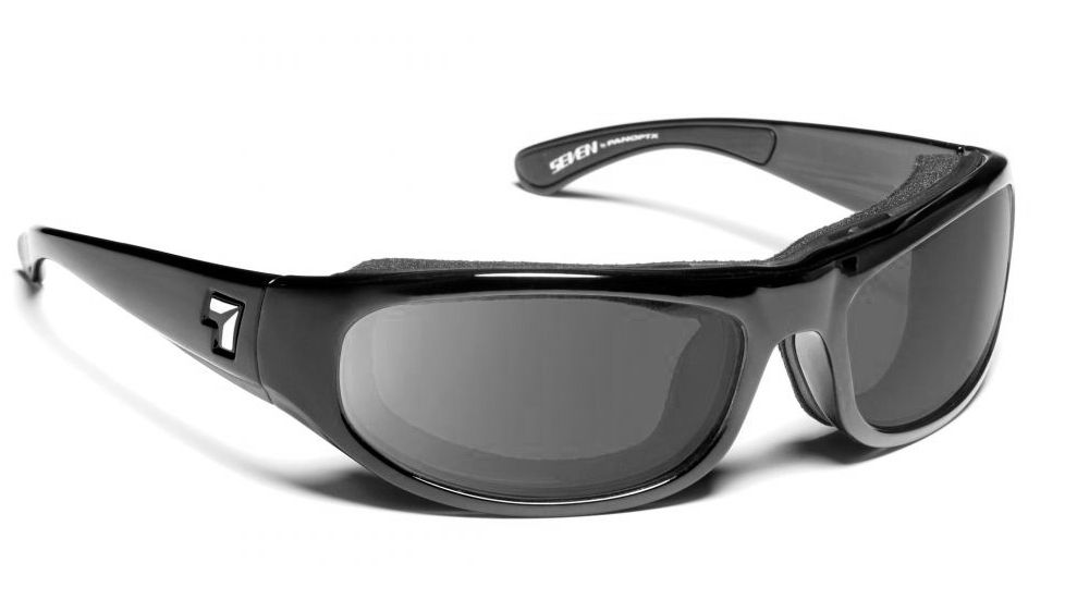 7 Eye Whirlwind Glossy Black Re-ACT NXT Polarized Gray HP Sunglasses 120556