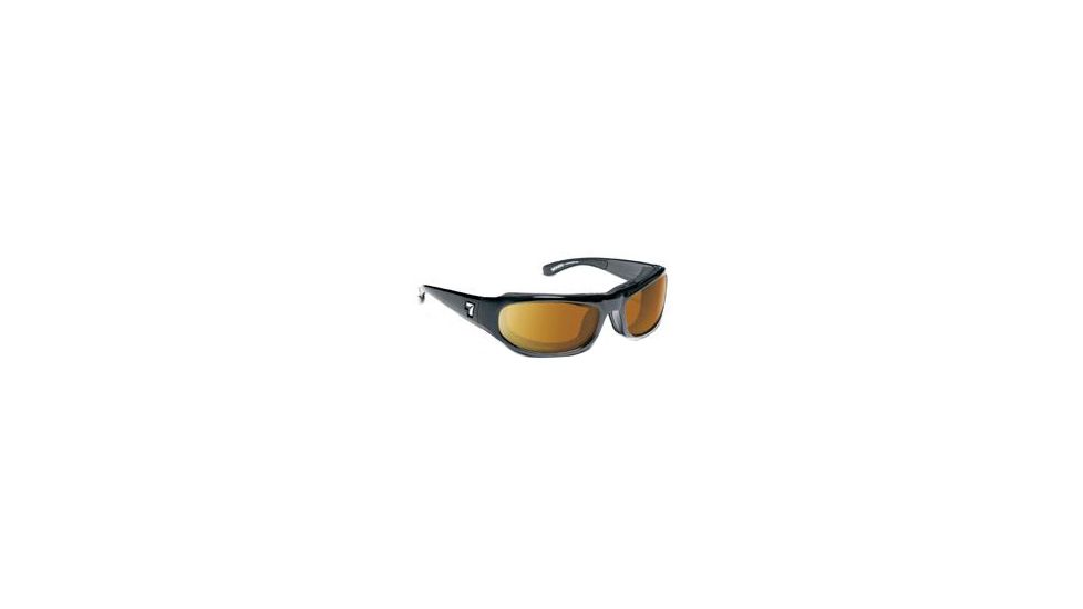 7 Eye Whirlwind Sunglasses Glossy Black Frame Re Act Nxt Copper Lens 120521
