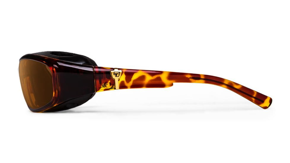 7Eye by Panoptix AirShield Sierra Sunglasses, RX Ready, Light Tortoise Frame, SharpView Copper Lens, S-L 346042