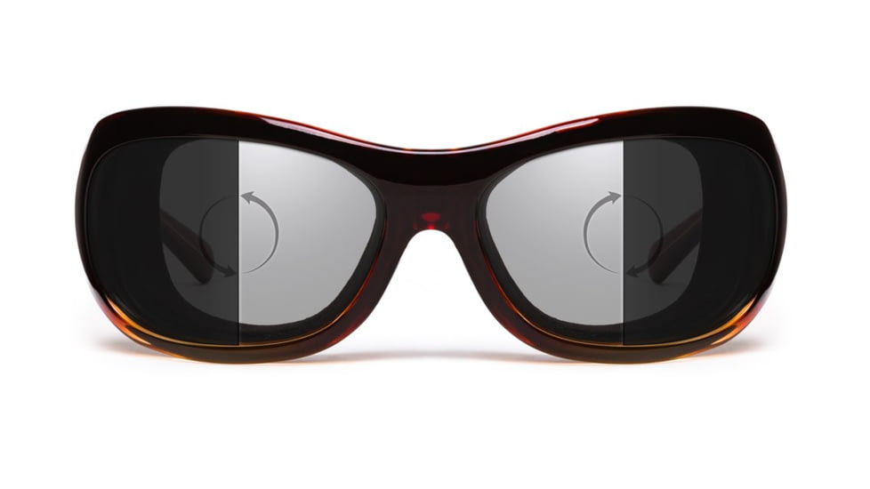 7Eye by Panoptix Womens AirShield Sedona Sunglasses, RX Ready, Light Tortoise Frame, Photochromic Day/Night DARKshift Lens, M-L 326016