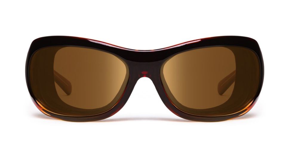 7Eye by Panoptix Womens AirShield Sedona Sunglasses, RX Ready, Light Tortoise Frame, SharpView Polarized Copper Lens, M-L 326054
