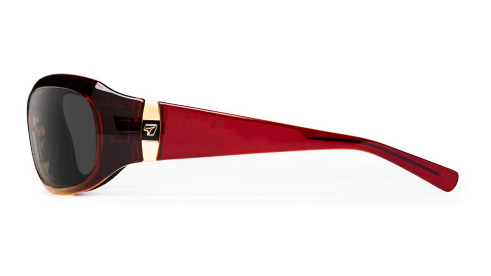 7Eye by Panoptix Womens AirShield Sedona Sunglasses, RX Ready, Ruby Fade Frame, SharpView Gray Lens, M-L 326441