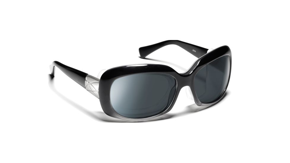 7 Eye Oasis- Glossy Black Sunglasses, S-L 010553