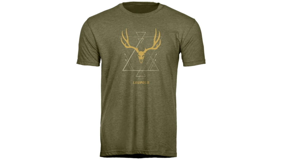 Leupold Buck Skull T-Shirts - Men's, Olive, Large, 184159