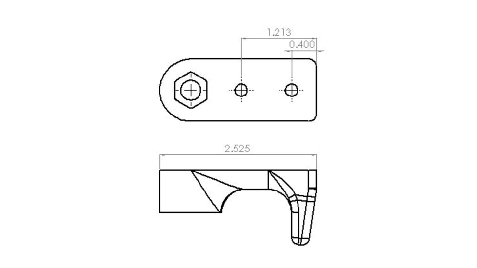 A3 Industries M-LOK Modular Vertical Foregrip w/ Integrated Handstop - 2.75in HK Grooved Grip