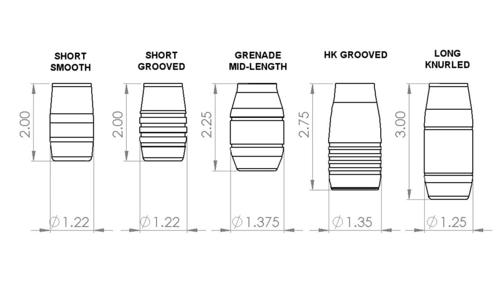 A3 Industries M-LOK Modular Vertical Foregrip w/ Integrated Handstop - 2.75in HK Grooved Grip
