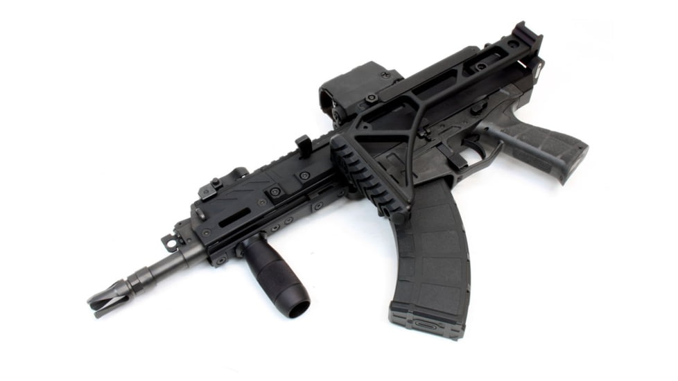 A3 Industries Compact Modular Vertical Foregrips, Compact Single-Slot M-Lok Mounting Base With 2.75In HK Grip, Aluminum, Black, VFG-154