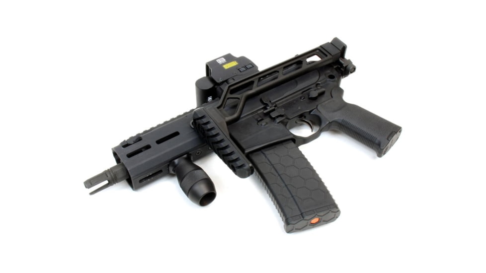 A3 Industries Compact Modular Vertical Foregrips, Compact Single-Slot M-Lok Mounting Base With 2.75In HK Grip, Aluminum, Black, VFG-154