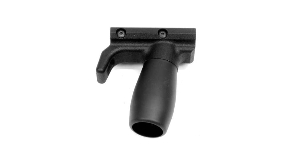 A3 Industries Modular Vertical Foregrip For B&amp;T GHM-K, 100 Degree, w/ Hand-Stop And 2.00In Smooth Aluminum Grip, Polymer Base, Black, VFG-149
