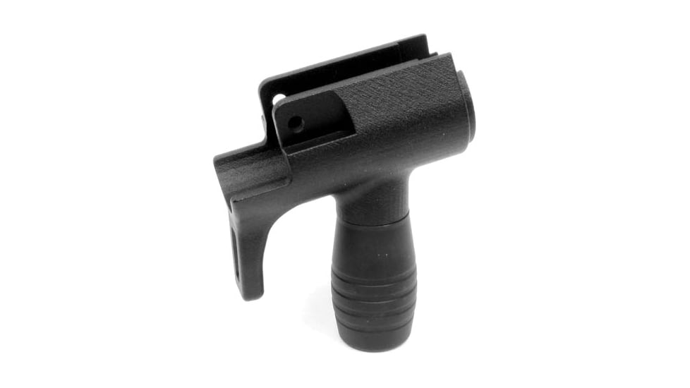 A3 Industries Modular Vertical Foregrip For HK MP5-K, 100 Degree, w/ Hand-Stop And 2.00In Grooved Aluminum Grip, Black, VFG-165